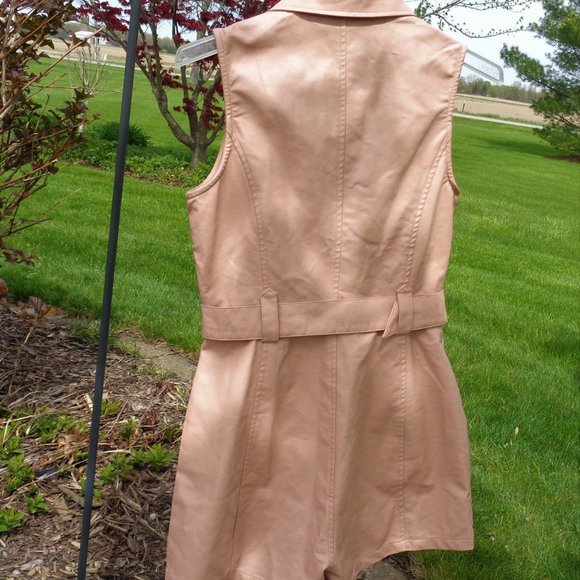 Kittenish Vegan leather romper in blush pink Jesse James Decker collection - Picture 11 of 14